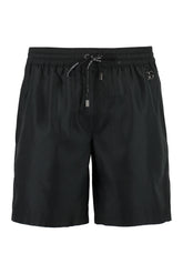 Logo Plaque Drawstring Swim Shorts
